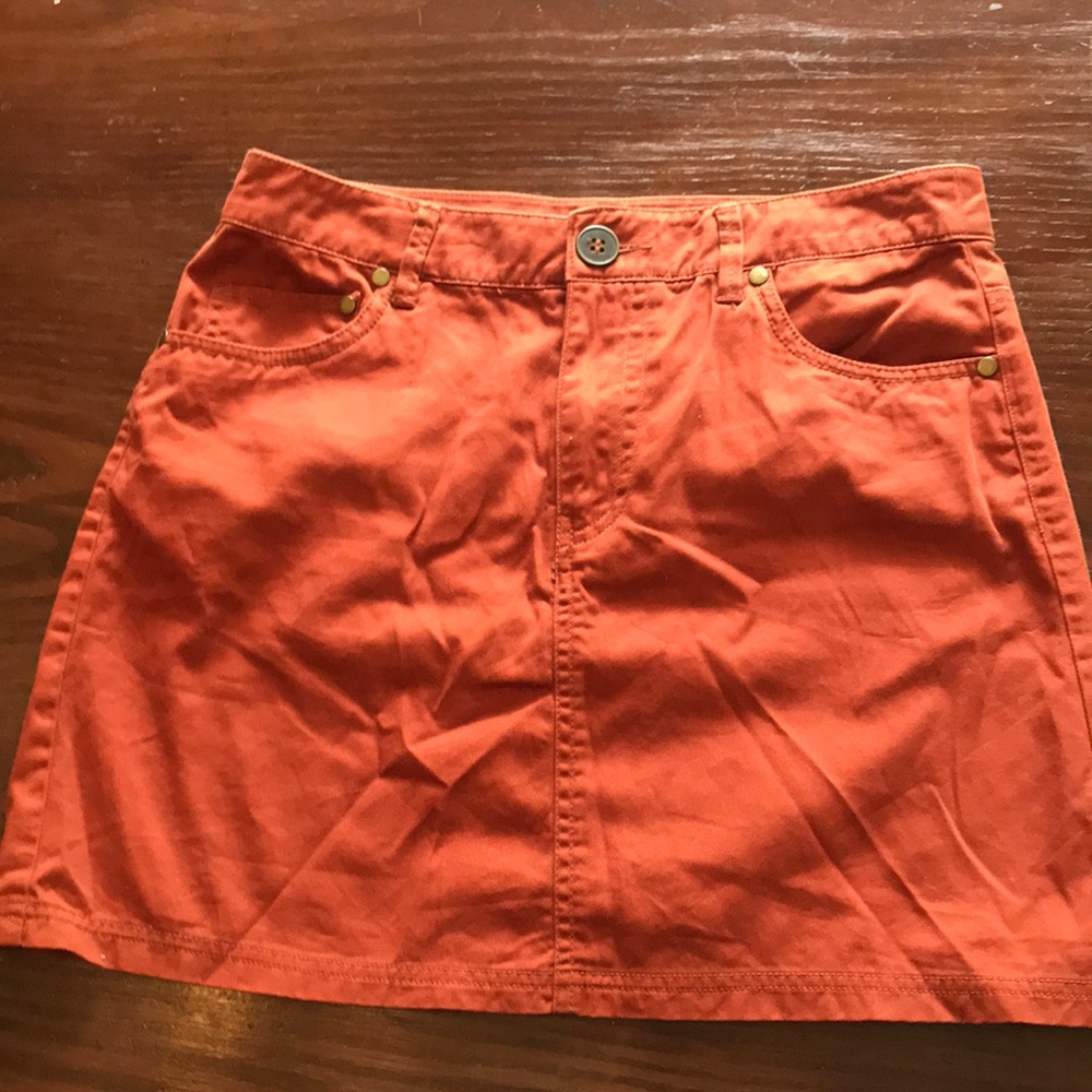Burnt orange skirt